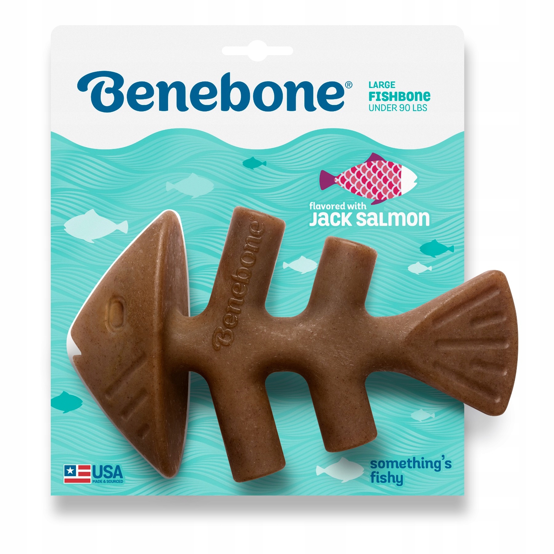 Benebone odolné kousátko pro psa Fishbone Losos L 311 g