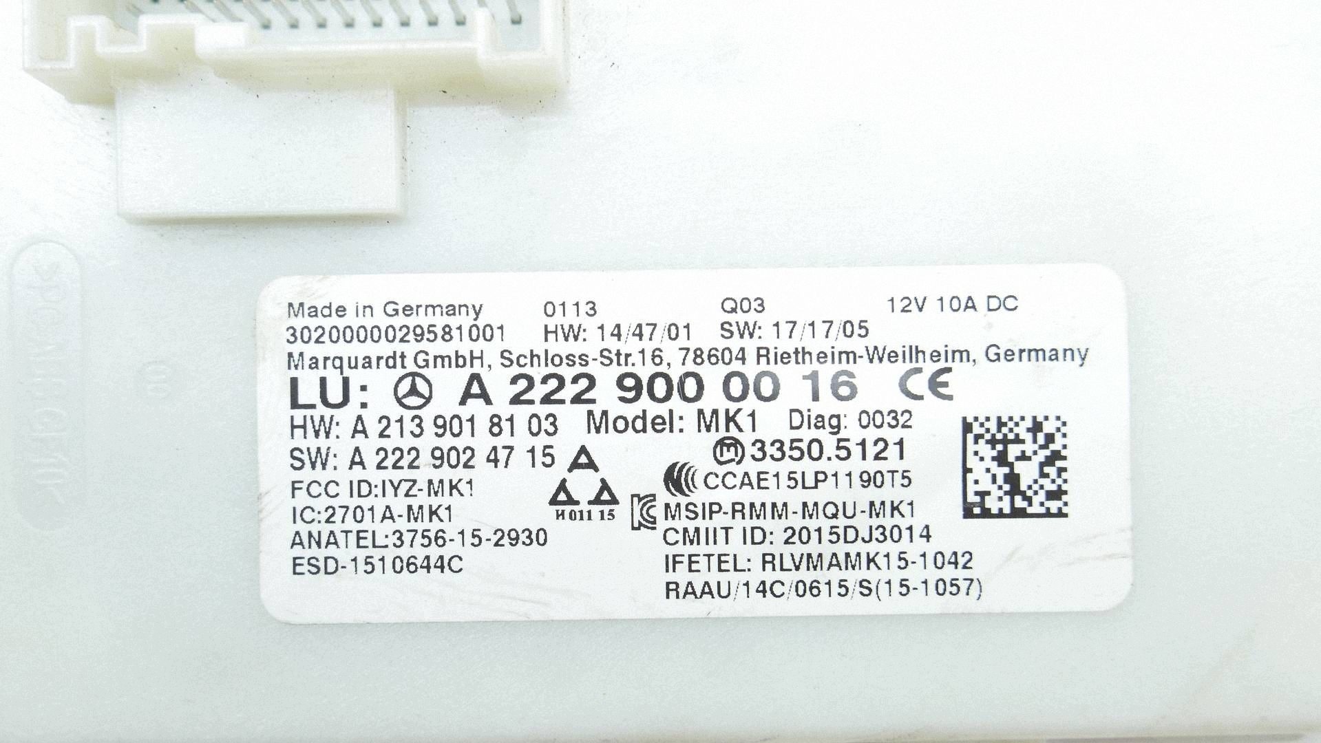 module control unit KEYLESS A2229000016 MERCEDES W22214-20