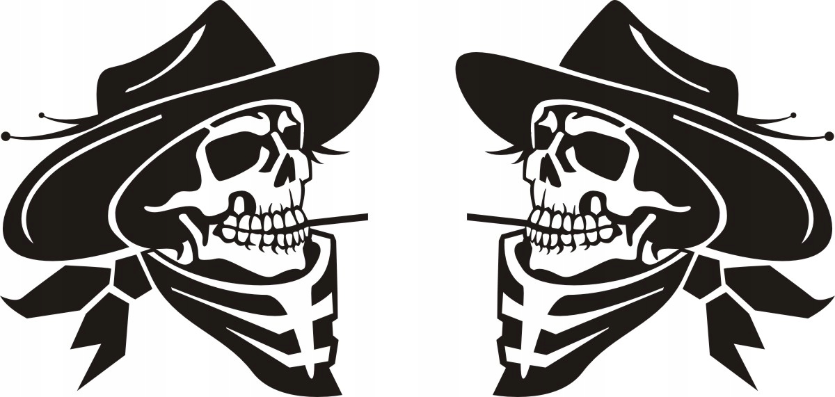 

Naklejki Czaszki Cowboy Kowboj 18 cm