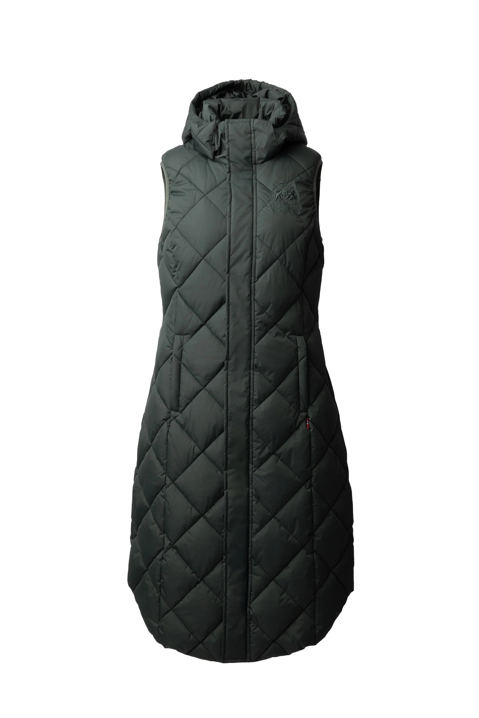 B//Vertigo Długa kamizelka damska Scarab green 34