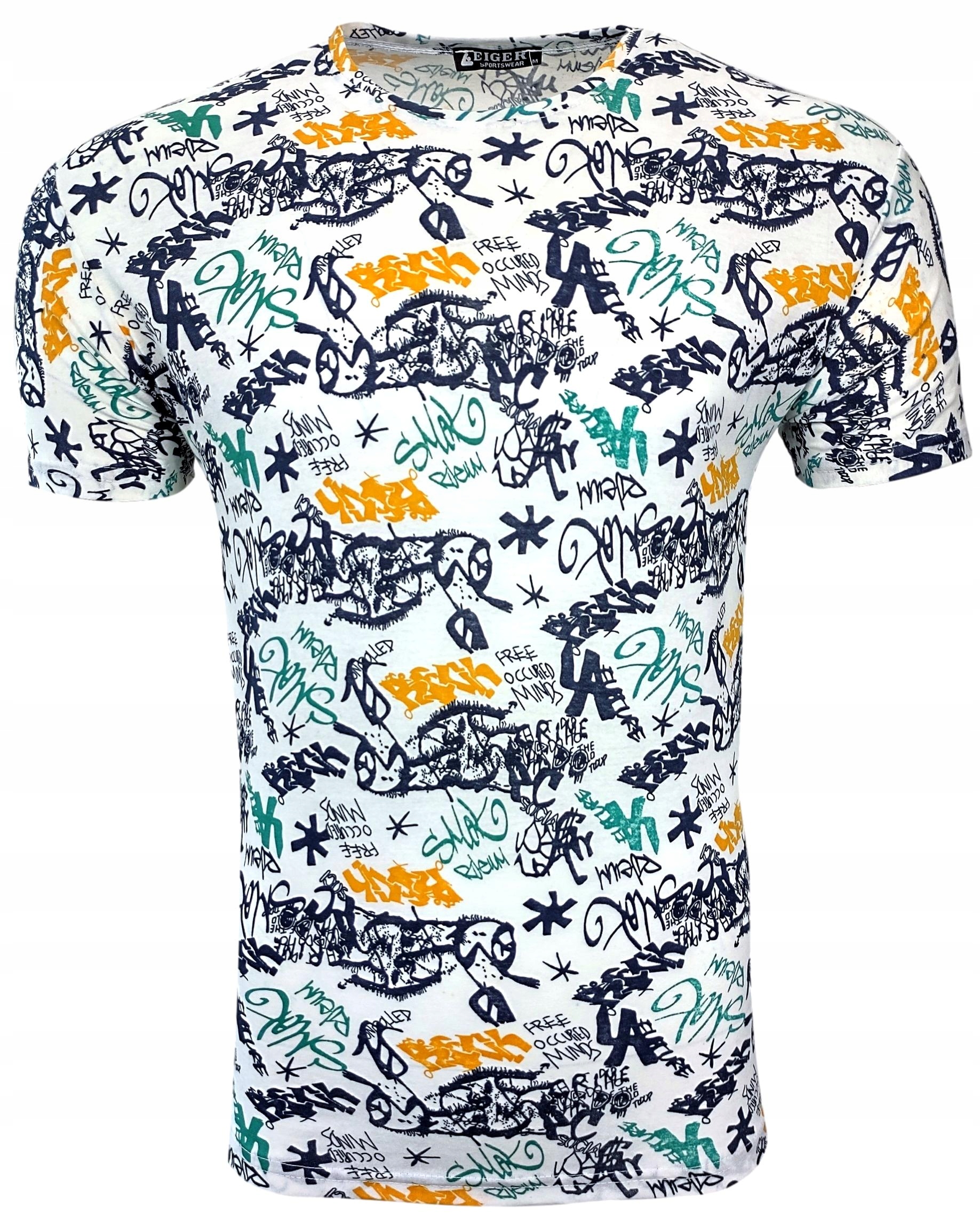 

Koszulka Męska T-shirt Print Graffiti T1046 r. M