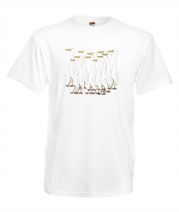 

S Koszulka Męska Gąski Gęś Ornitolog Ptaki Wzór