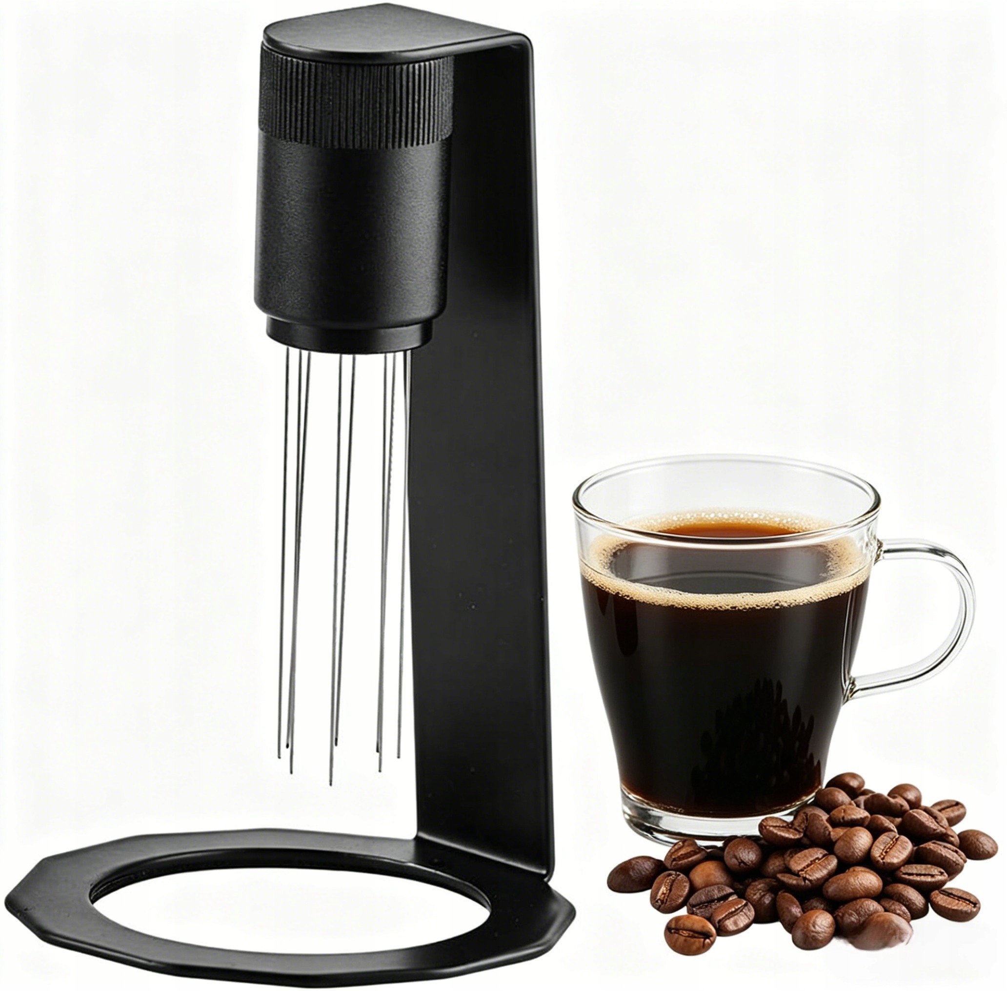 Distributor jehel na espresso s regulací, rozbíjení kávových hrudek, 8 igi