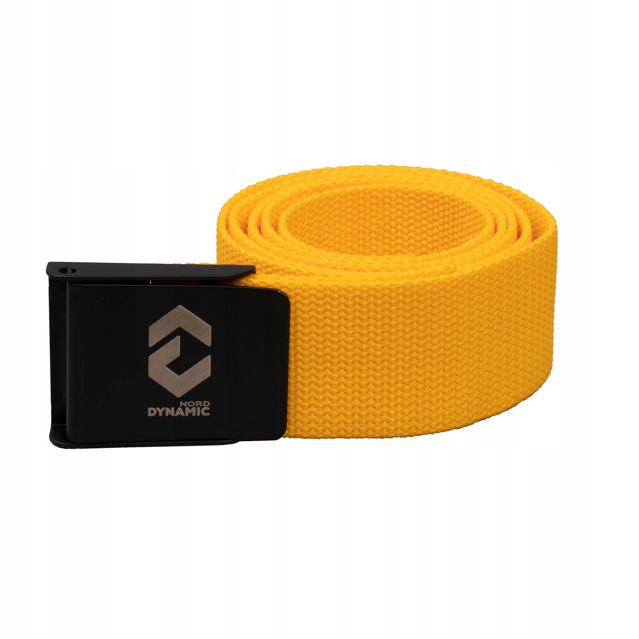 Balastový pás Dynamicnord s ocelovou sponou, nylonový, žlutý