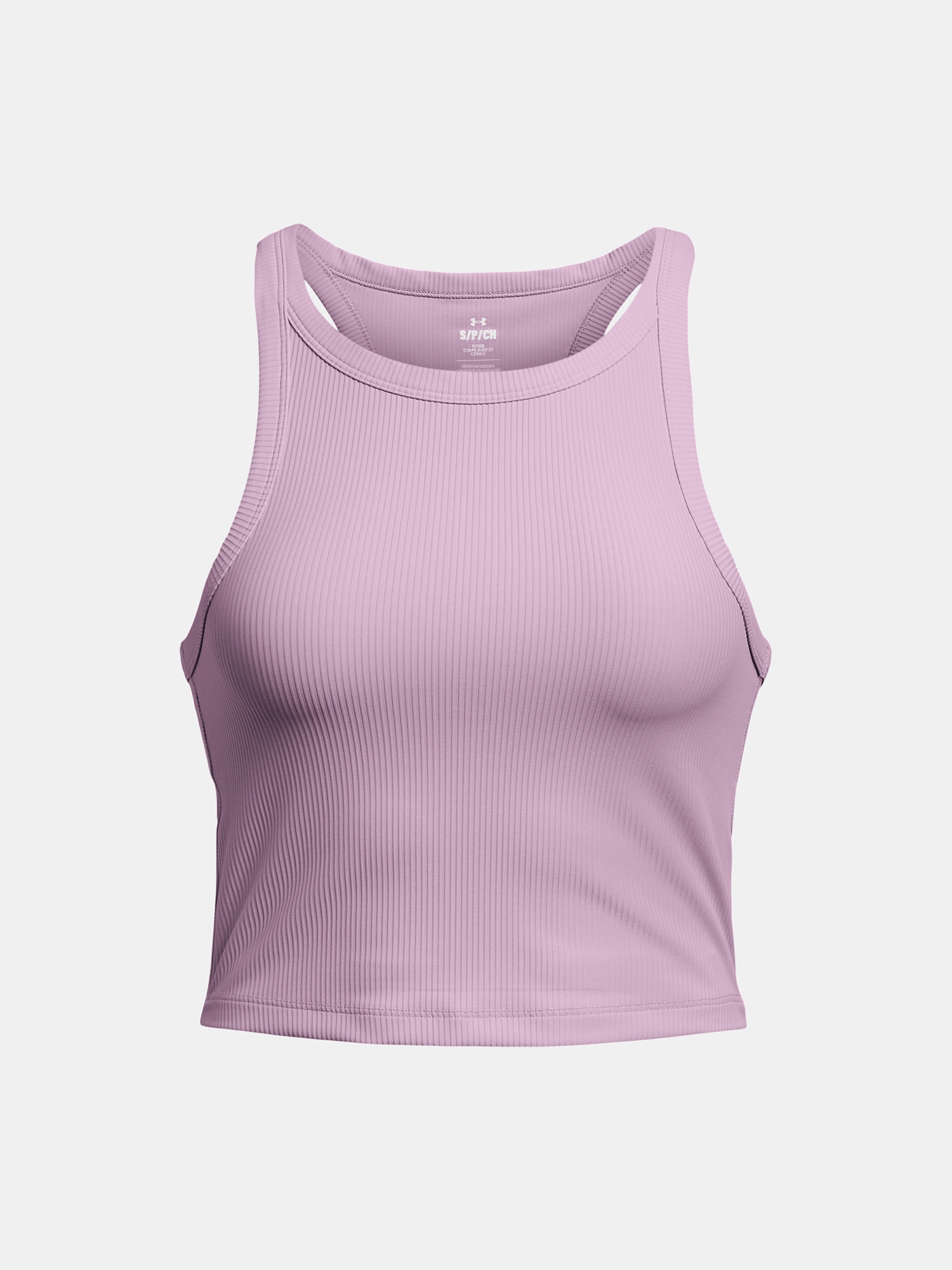Under Armour Tílko Meridian Rib Crop Tank-PPL fialová