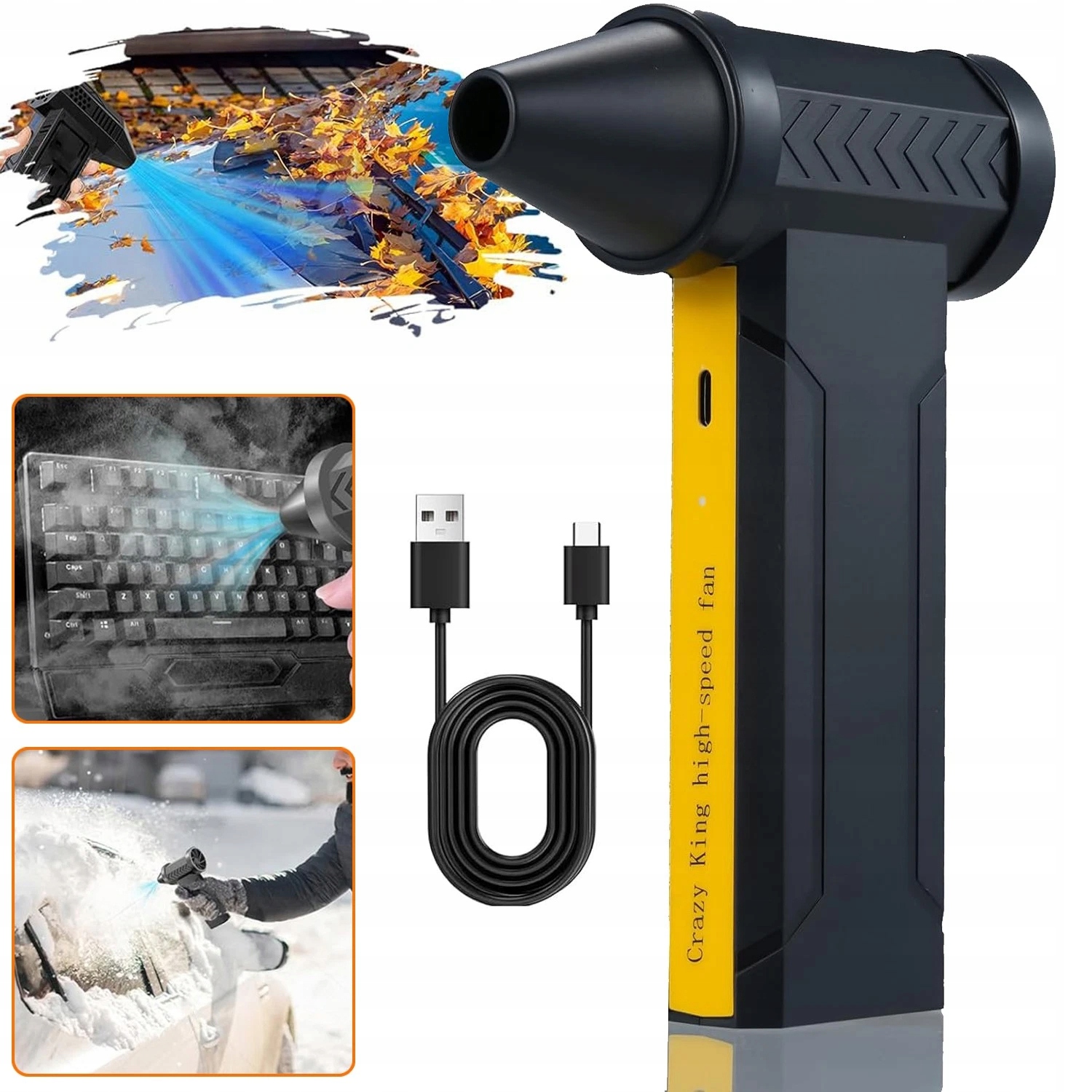 Mini Elektrický Foukač Stlačeného Vzduchu Kompresor Duster 3 Rychlosti