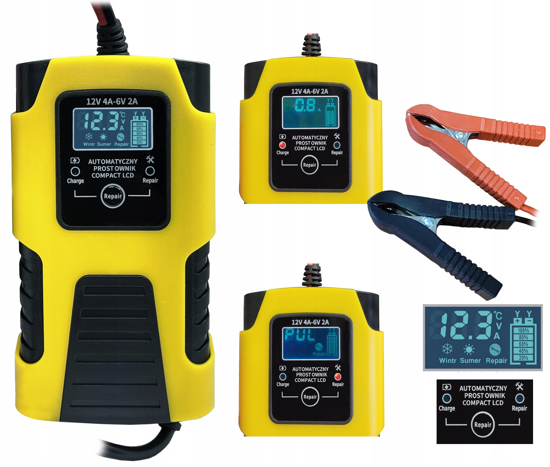 

Prostownik Automatyczny Z Naprawą Aku. 6V 12V 4A