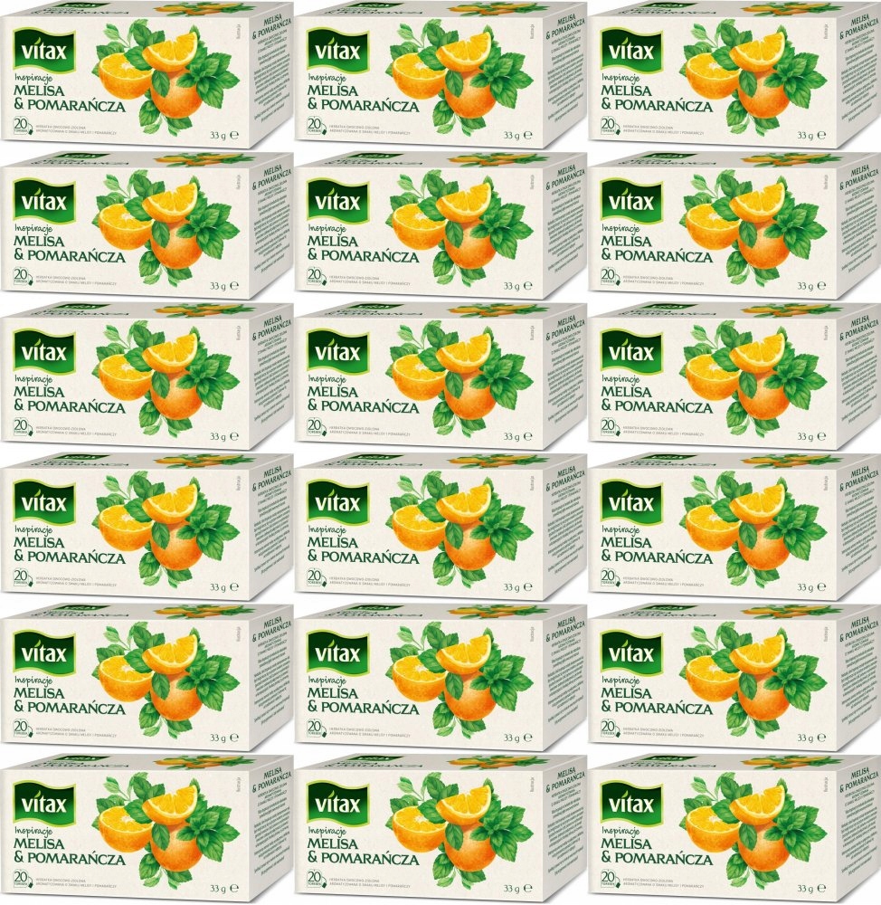 Herbata owocowa Vitax Inspirations melisa i pomarańcza torebki 20szt x18