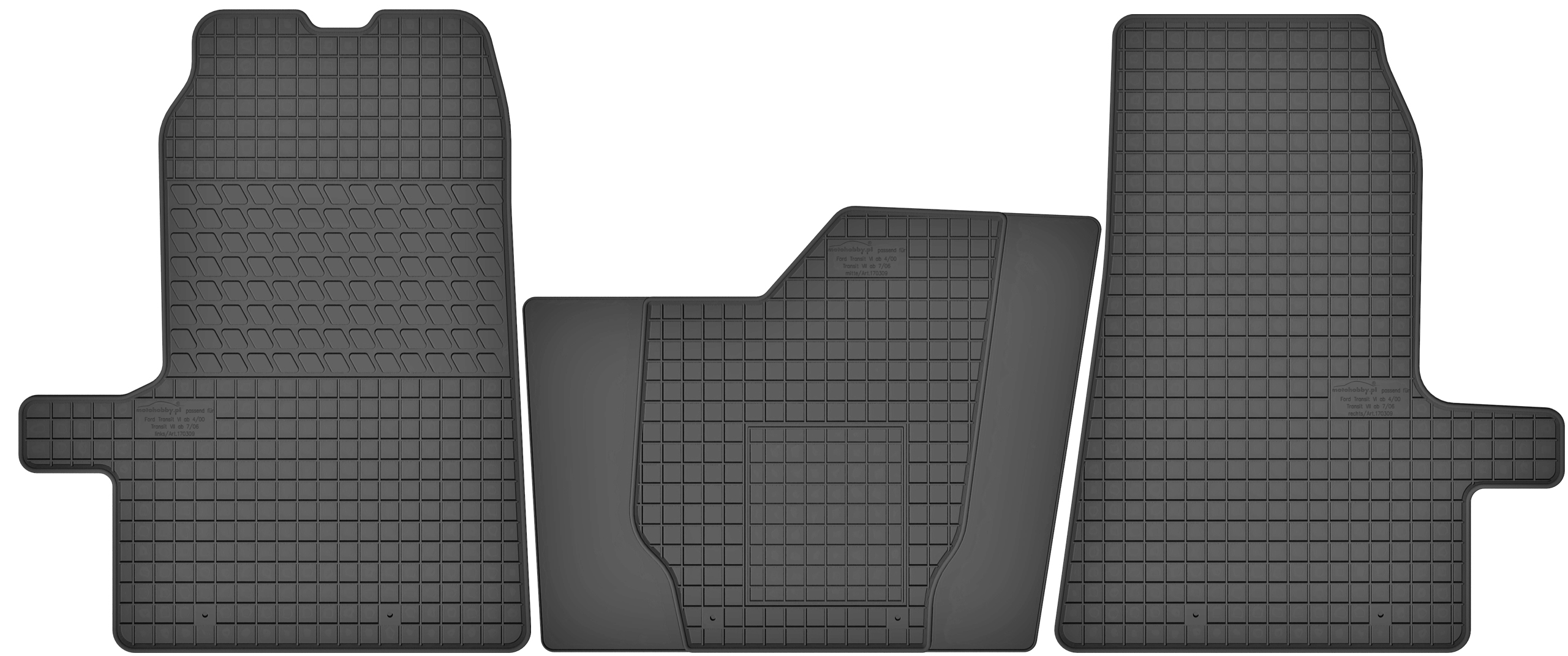 Коврики резиновые к Ford Transit mk7 ( 2006-2016r )