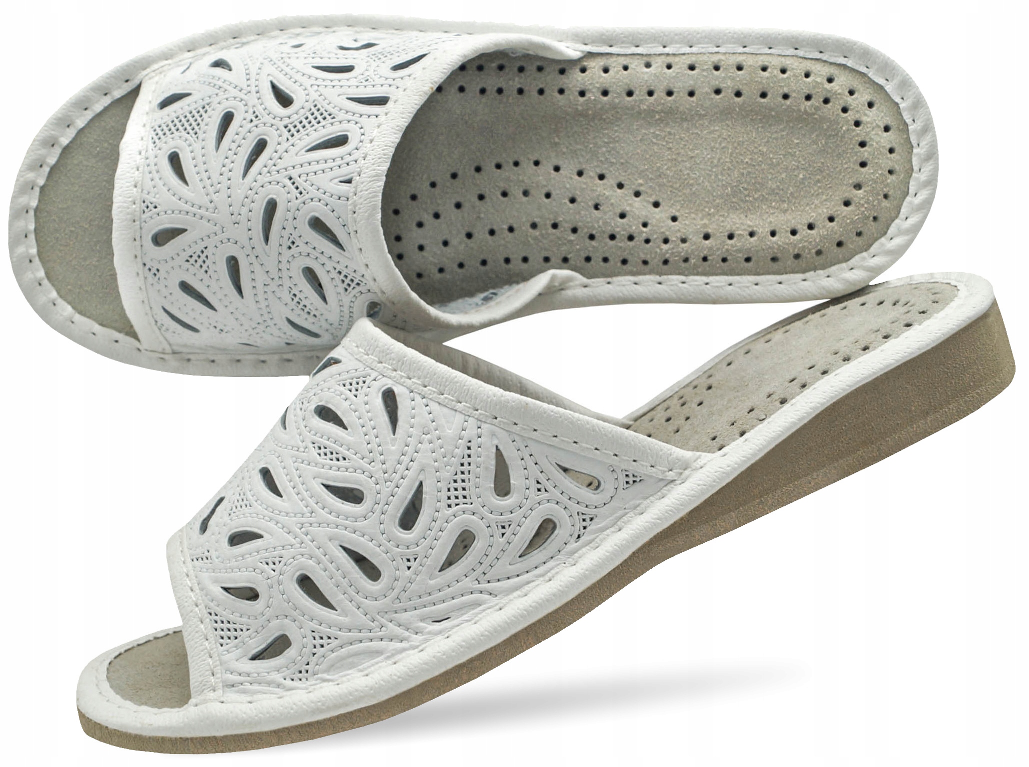 

Skórzane Kapcie Damskie Premium Obuwie Styl Gór