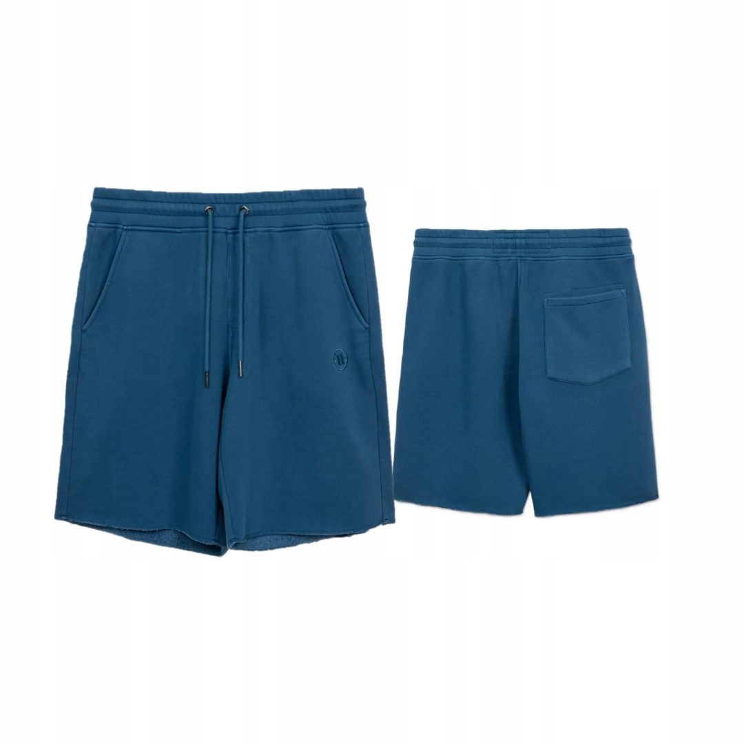 Pitbull West Coast Pánské Teplákové Šortky Washed Lancaster II Modré Barvy