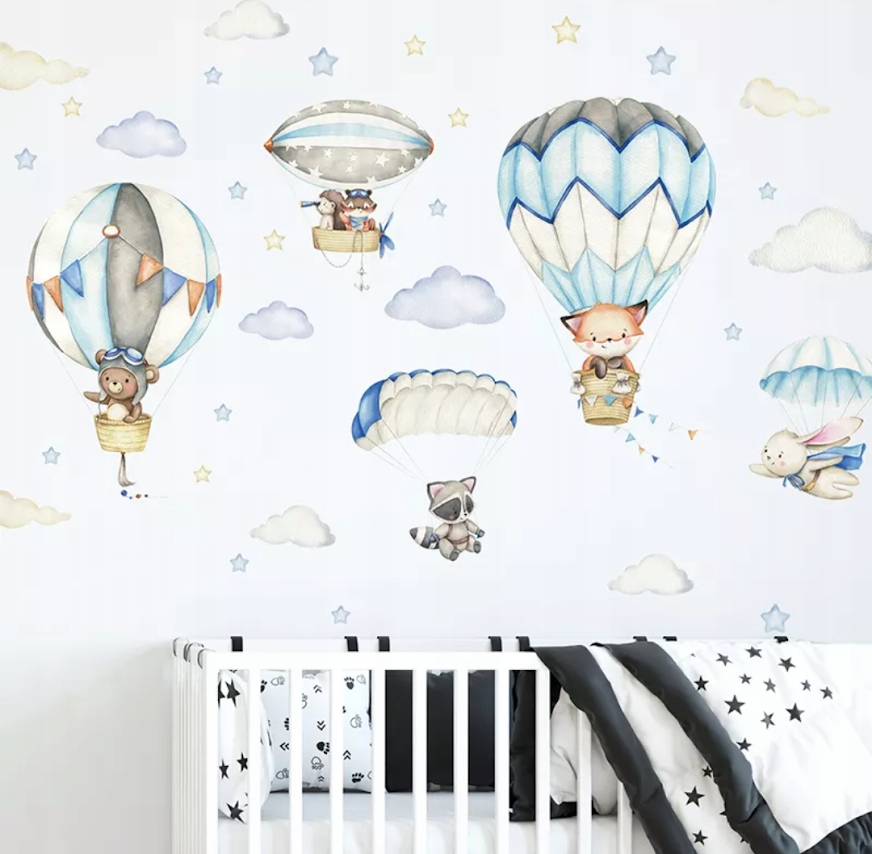 

Naklejki Na Ścianę ścienne Zwierzątka Balony 93x54