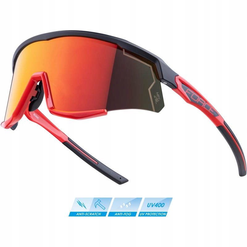 Force Brýle Sonic červená zrcadlová skla černo-červená