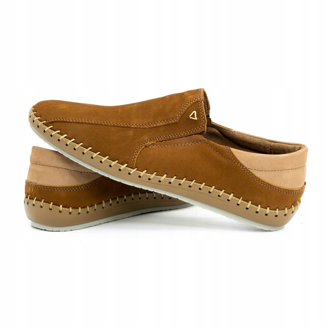 Buty męskie mokasyny skórzane 936MA rude 40 Rozmiar 40