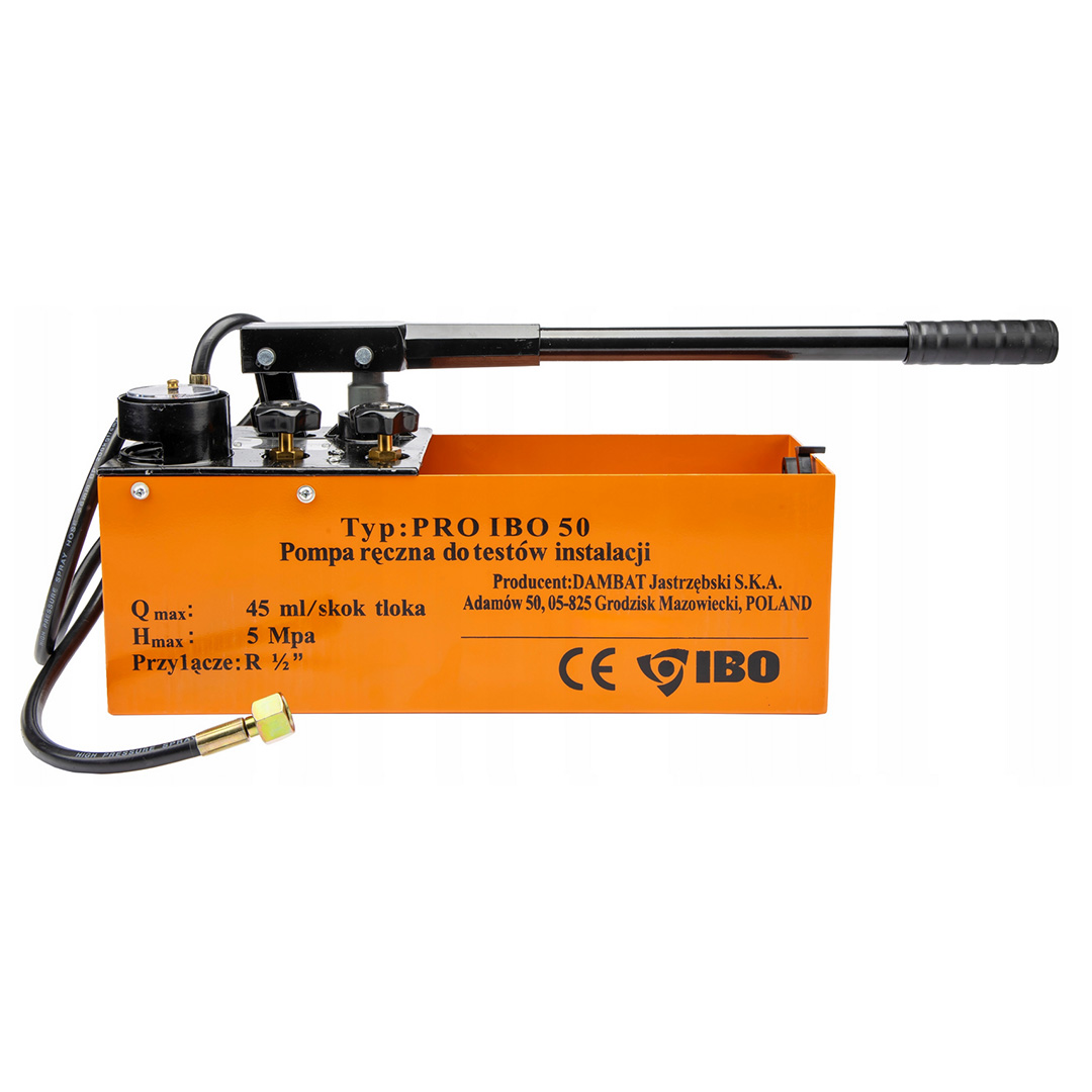Ručná pumpa na tlakové skúšky Ibo PR-50 12 l 1,3 m 16 l/min