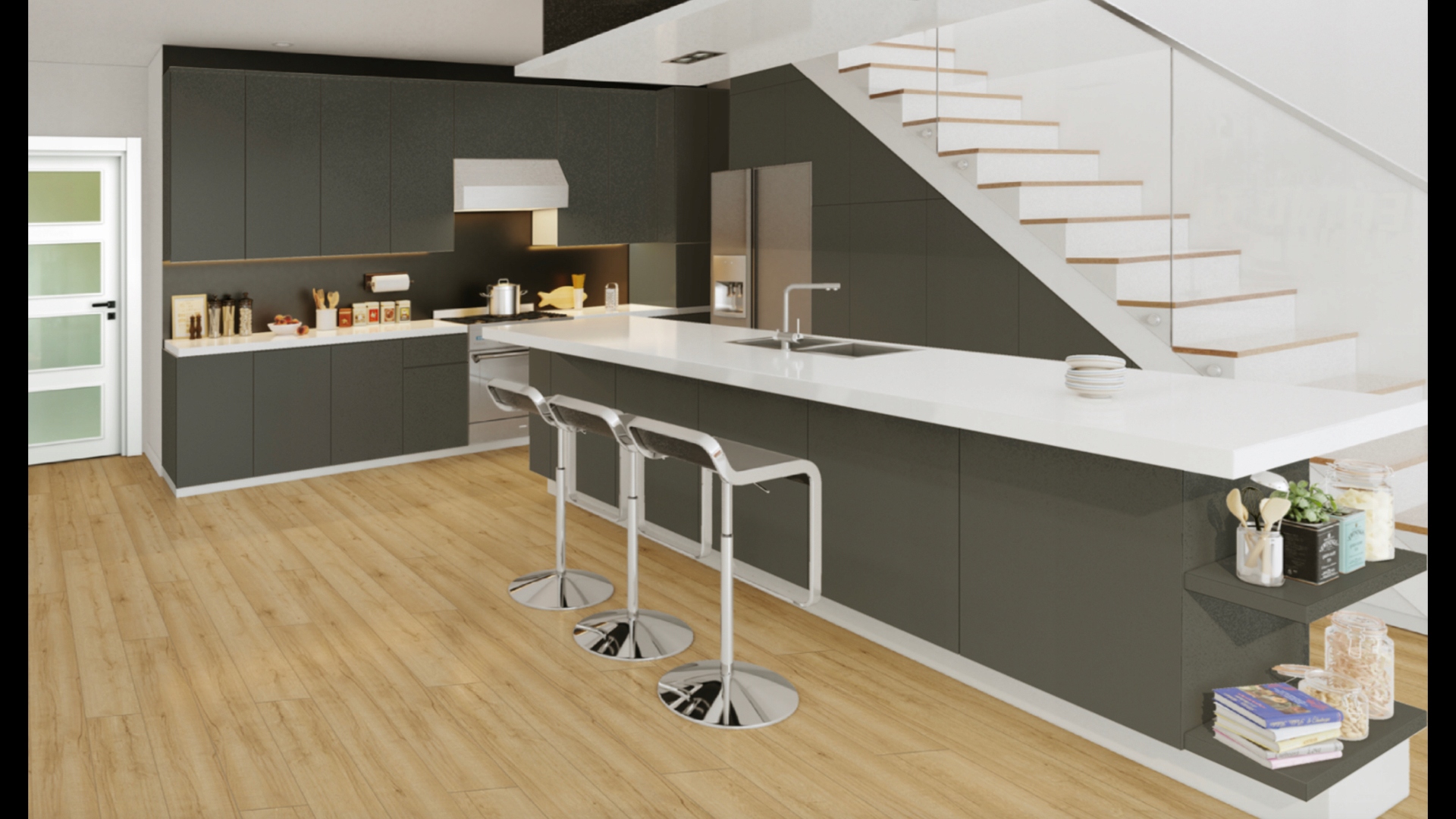 Fronty akrylowe Akryl-24 FUME MAT 110x596 GRAFIT Marka inna