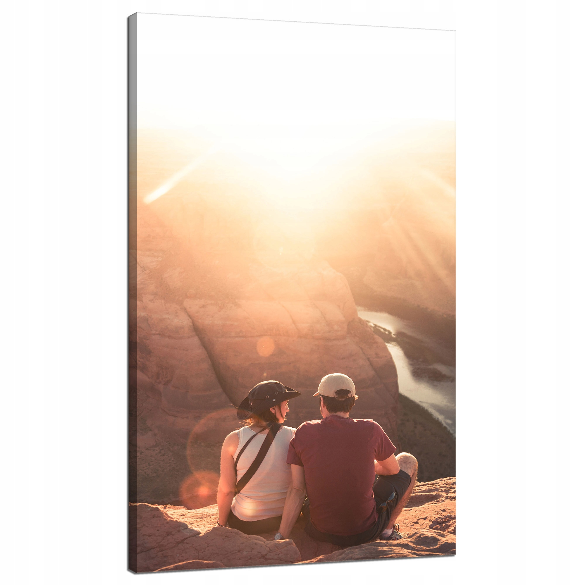 Obraz na plátně Velký kaňon Pár Slunce Řeka 70x120