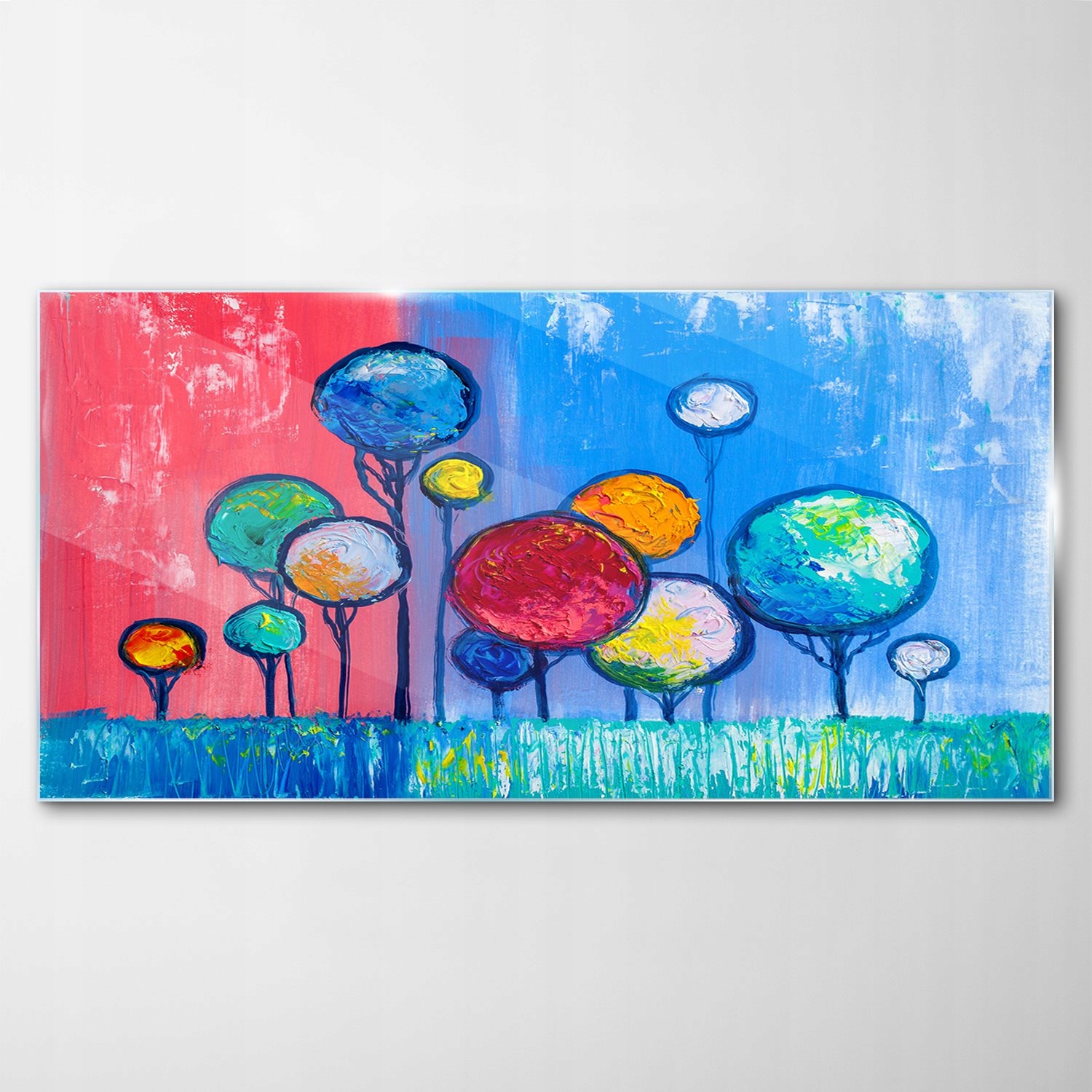 Tvrdený sklenený obraz Stromy Umenie 140x70