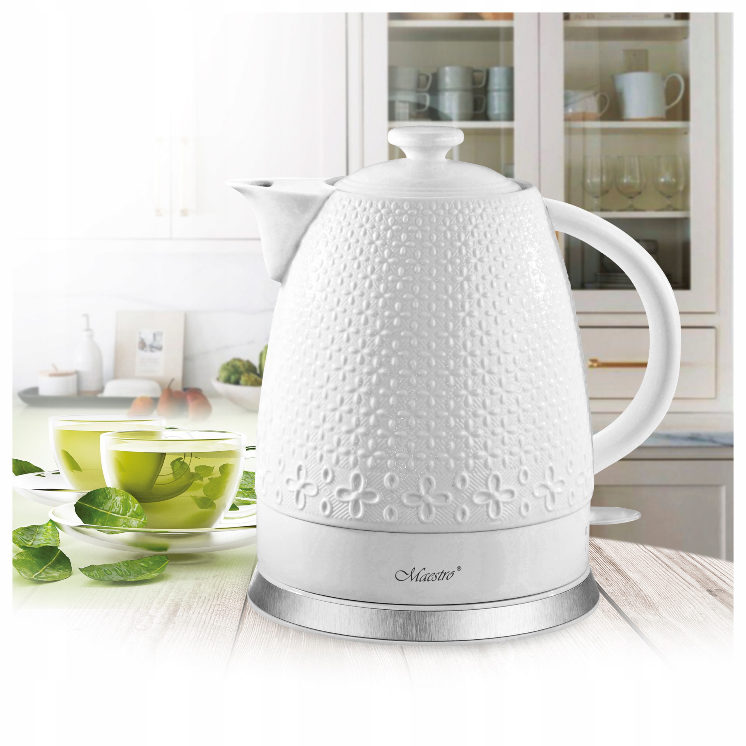 Czajnik dzbanek elektryczny Maestro MR073 porcelanowy 1,5l 1200W