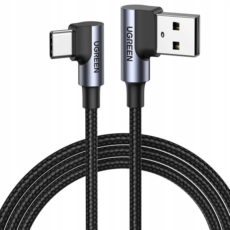 Kabel USB-C do USB-A 2.0 kątowy UGREEN US176 3A 3m