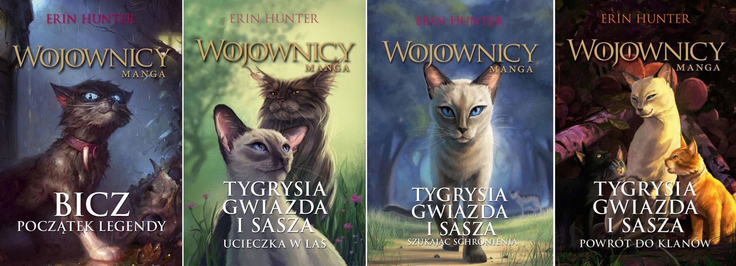Wojownicy Manga Tomy 1-4 Komplet Erin Hunter