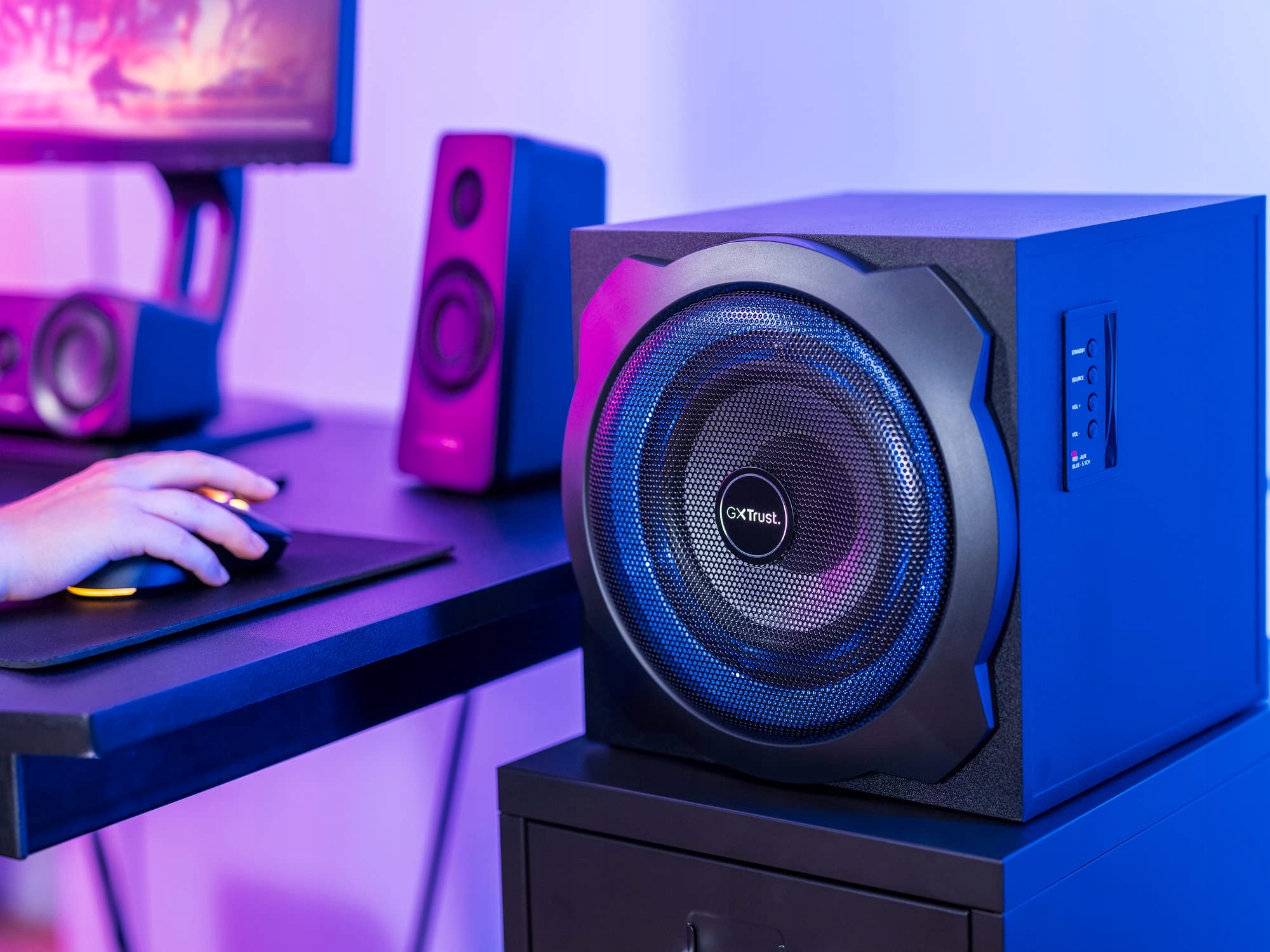 TRUST GAMING GXT 658 TYTAN 5.1 Głośniki Surround z Subwooferem LED 180W — miniatura 7