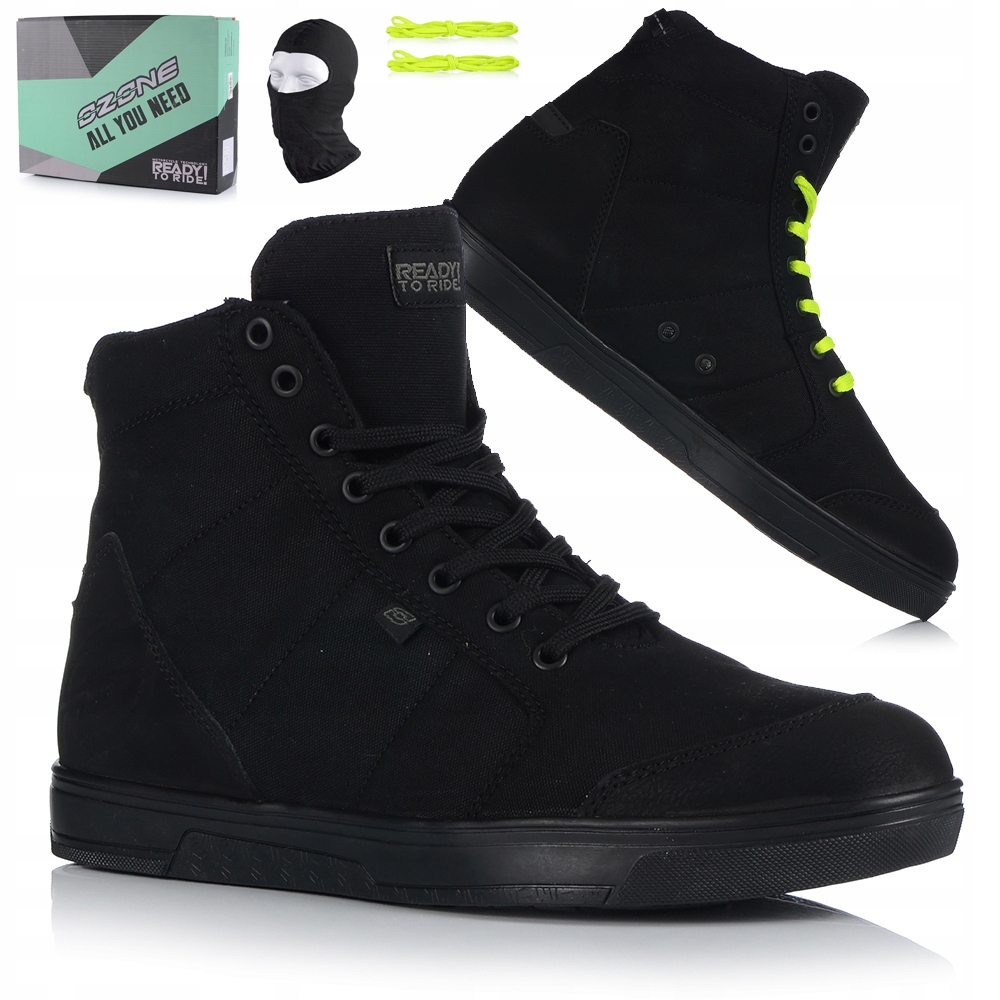 

Buty Motocyklowe Ozone Town Krótkie Trampki Czarne