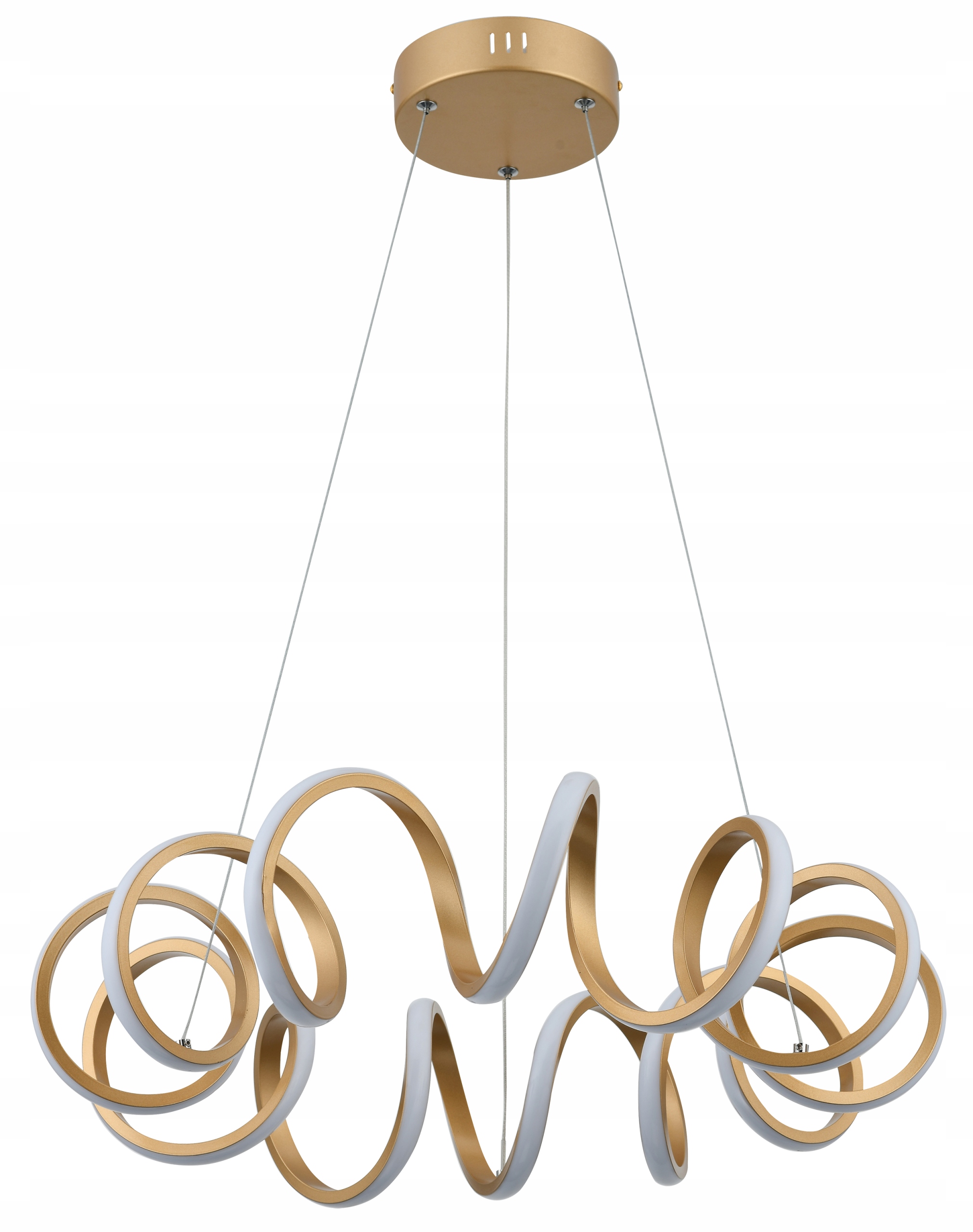 Loop závěsná lampa Led zlatá matná s dálkovým ovládáním