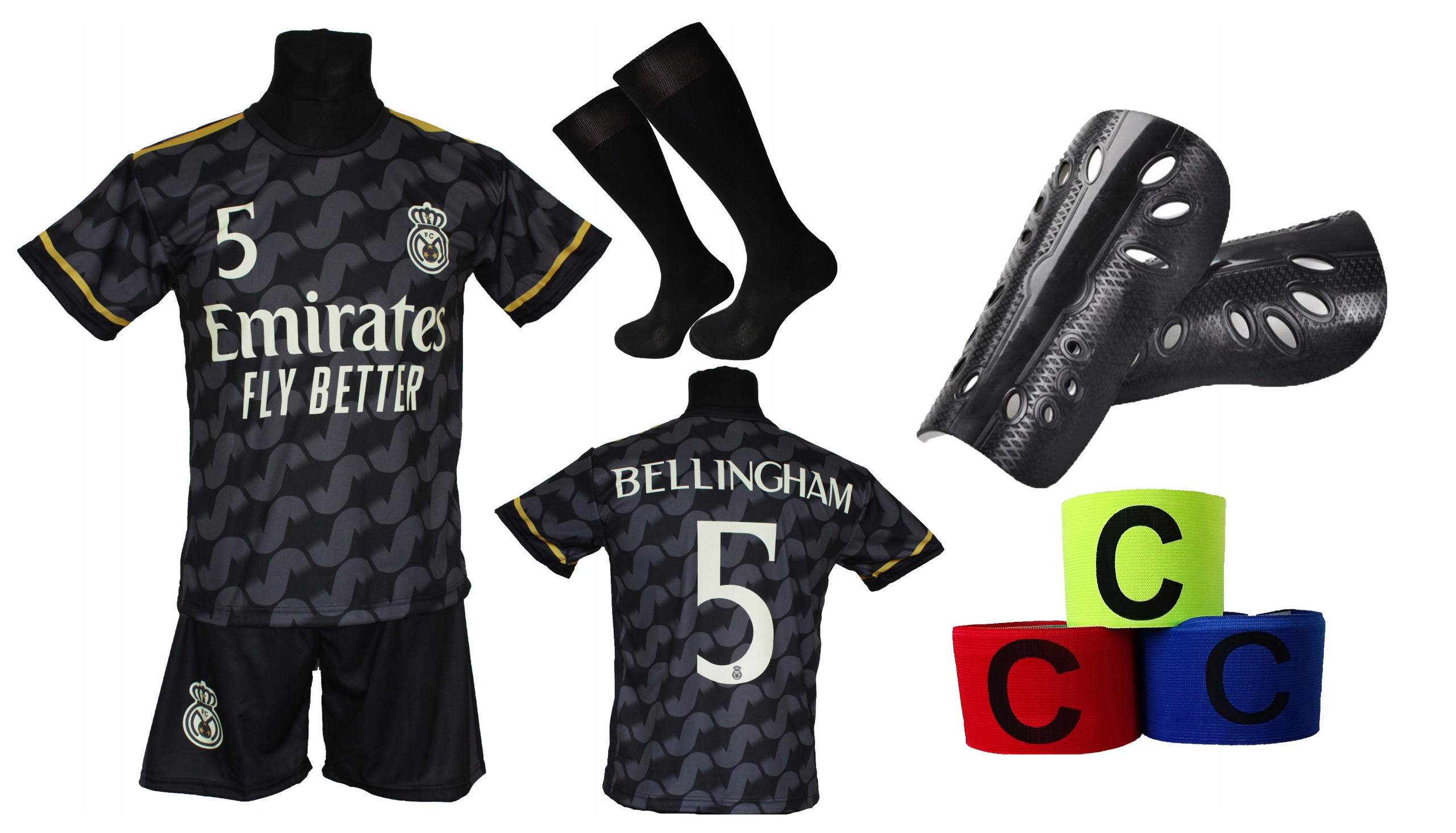 Bellingham sportovní set fotbalového oblečení Madrid Oo 128