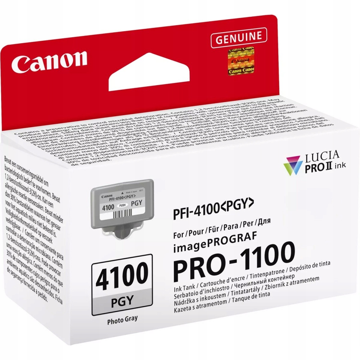 Atrament Canon PFI-4100 Pgy Photo Sivý 6784C001 sivý