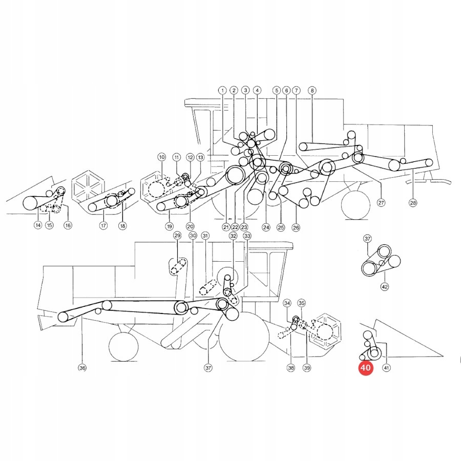 Pasek klinowy zebaty Claas 695610 0 Gates 1499313 Machine brand other
