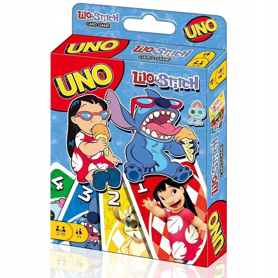Gra Karciana Karty Uno Lilo I Stitch Familijna Dla Całej Rodziny Na Prezent
