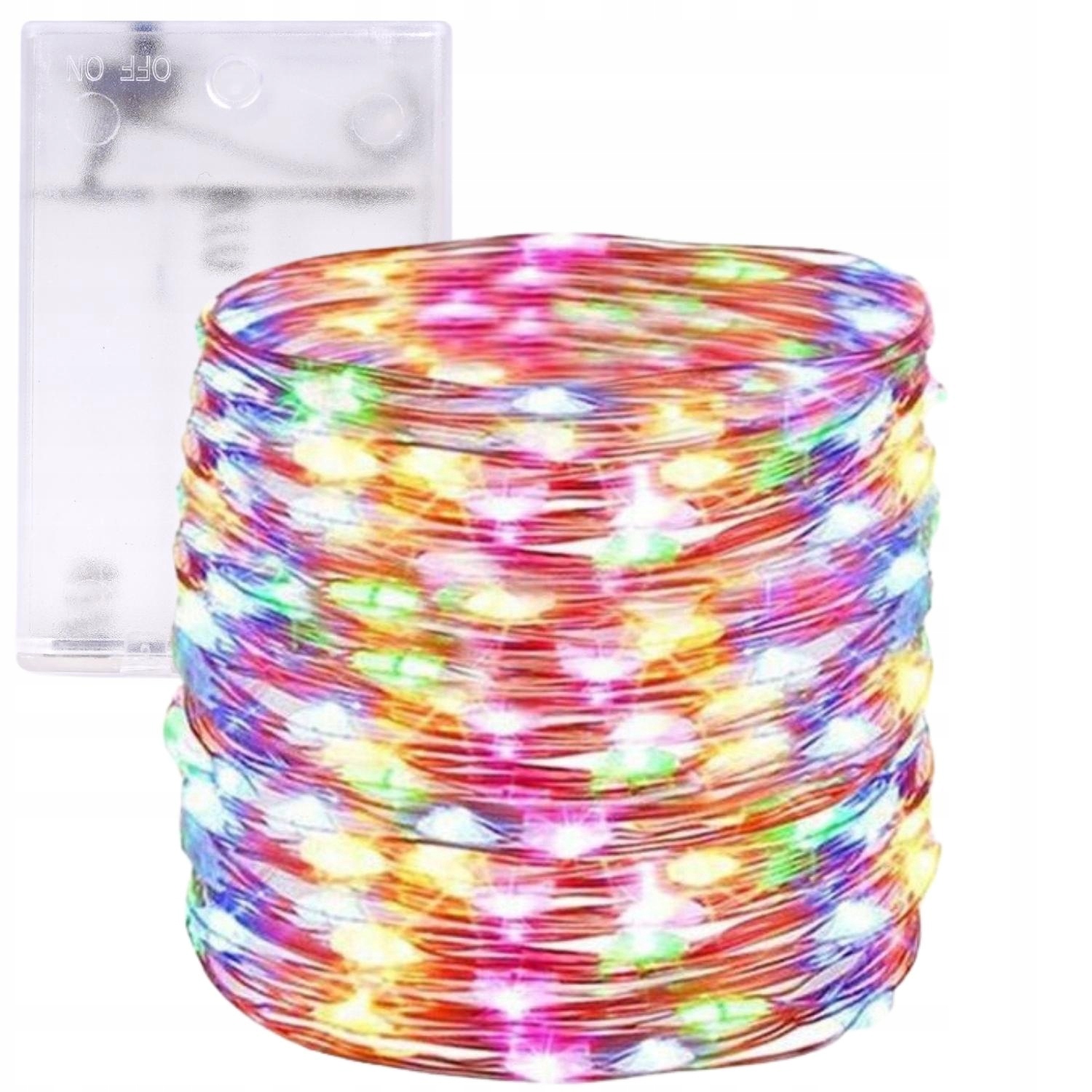 

Lampki Druciki 100 Led Na Baterie Kolorowe 10M