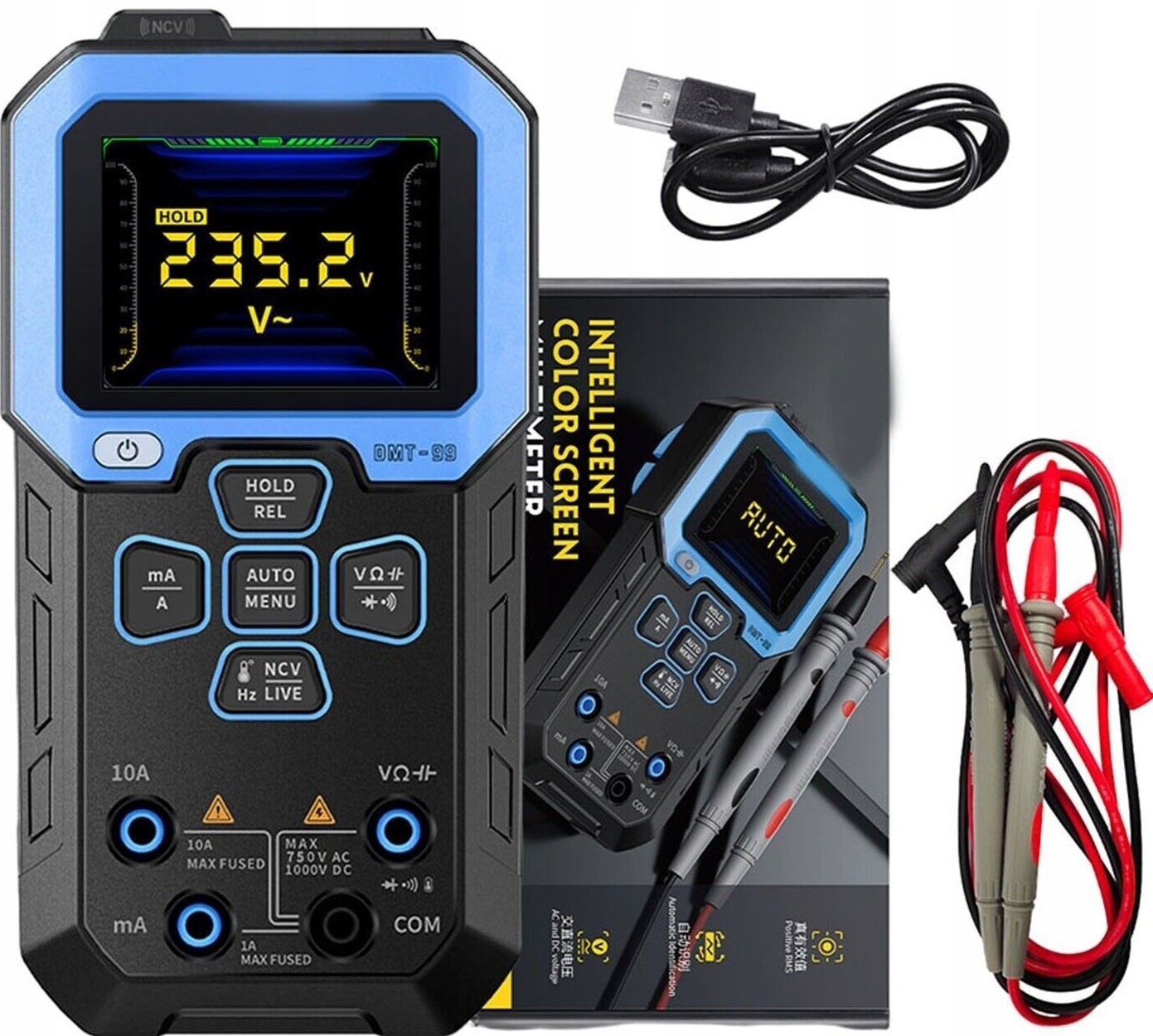 Univerzální digitální multimetr, tester napětí proudu Fnirsi DMT-99