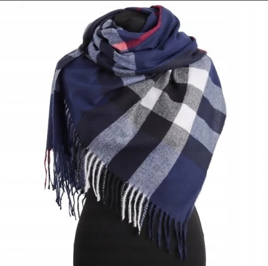 SZAL DAMSKI DUŻY angielska krata frędzle KOLORY Model SZ2