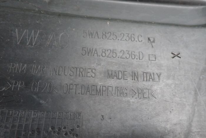 AUDI SEAT SKODA VW cover below engine 5WA825236C