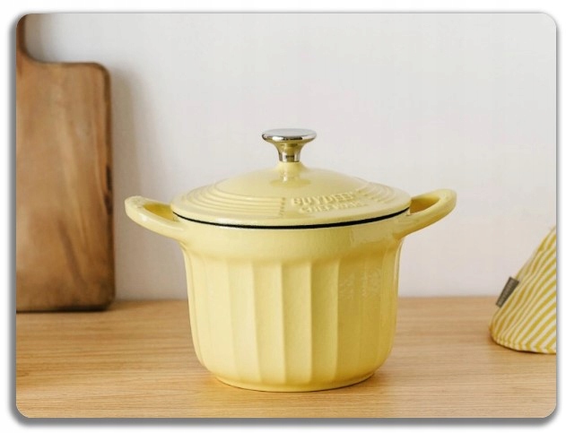 BUYDEEM Emaliowane naczynie żeliwne 1,8L, CP541, Mellow Yellow — 6
