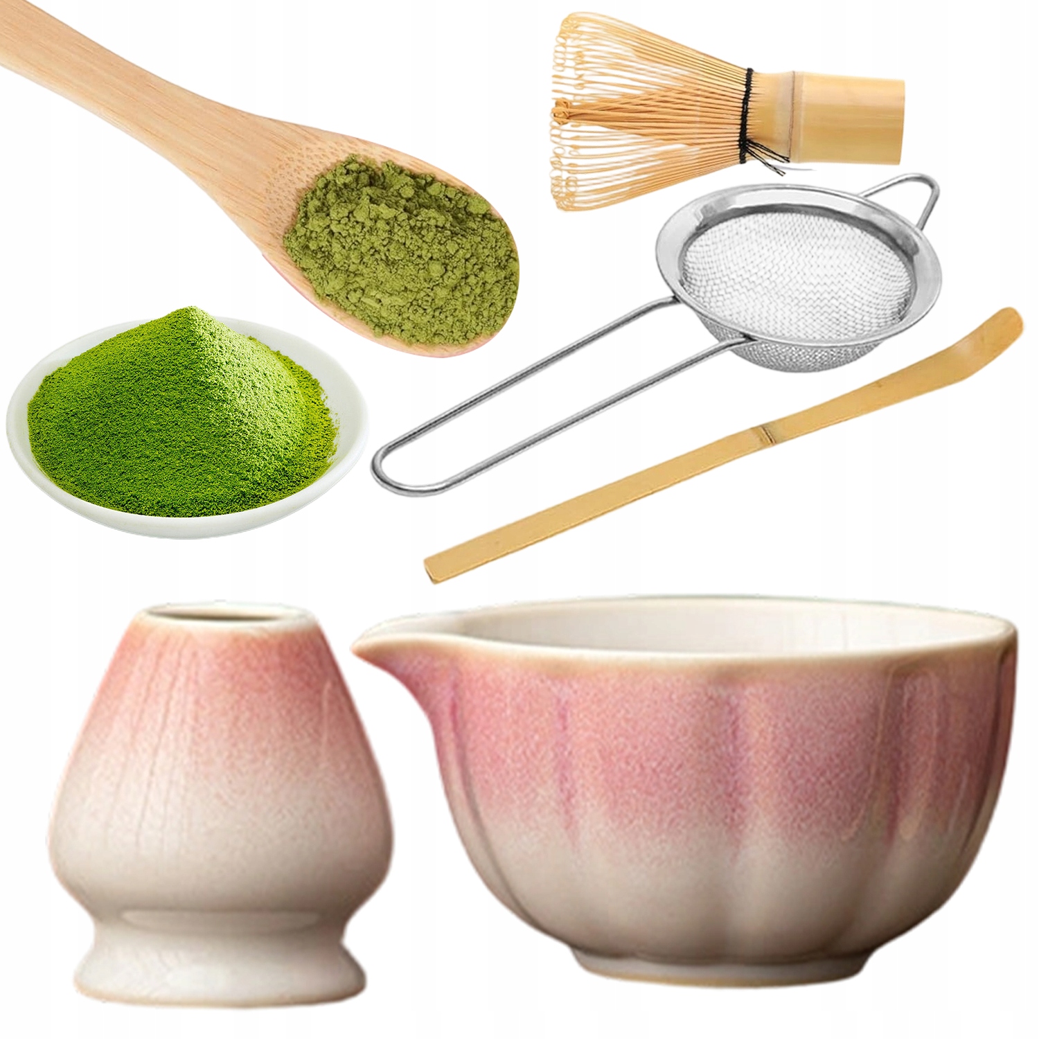 Levně Tradiční Sada Matcha Chasen Chashaku Matchawan 5DÍLNÁ