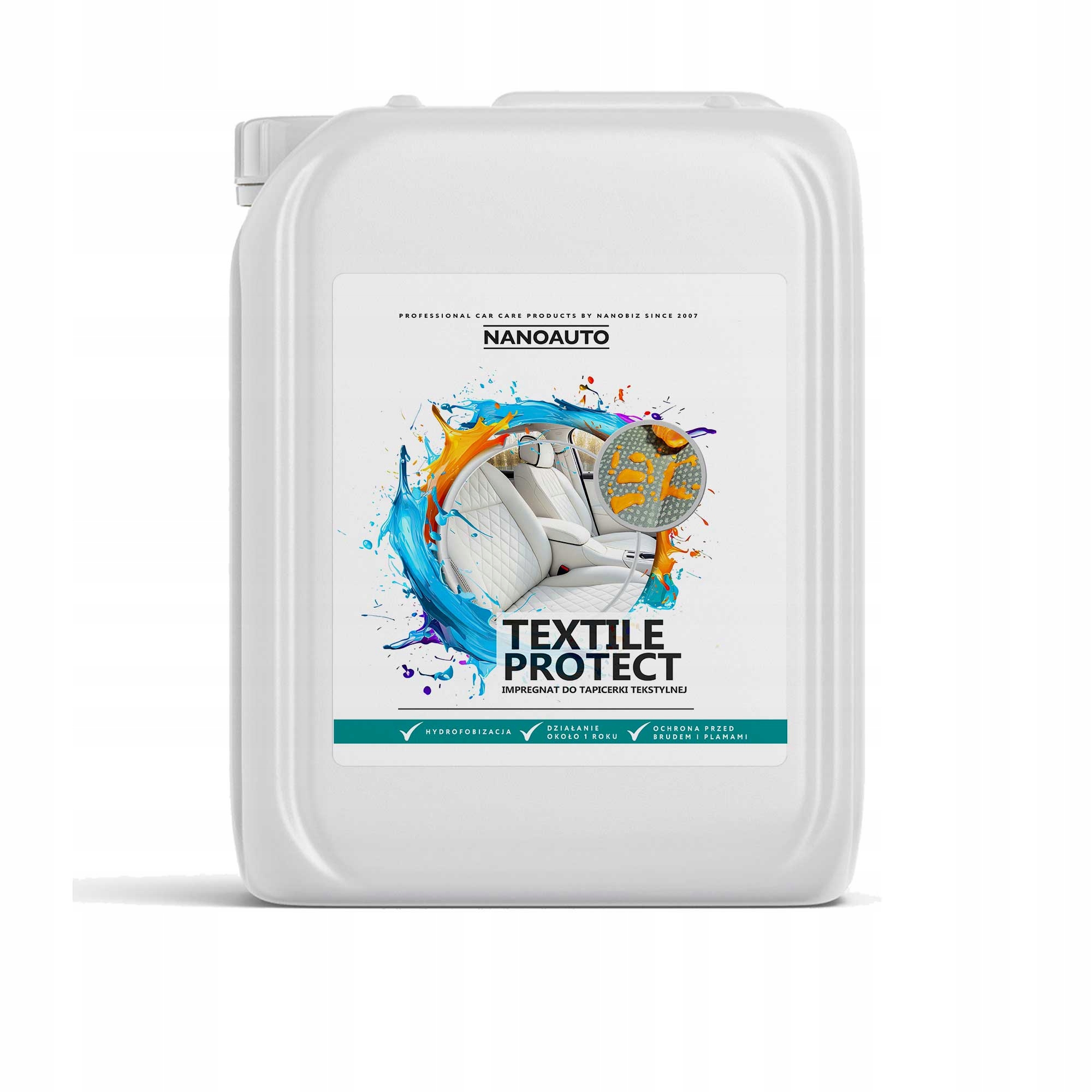 Hydroimpregnát na čalúnenie, velúr, tkaniny, Nanoauto textile protect 5l