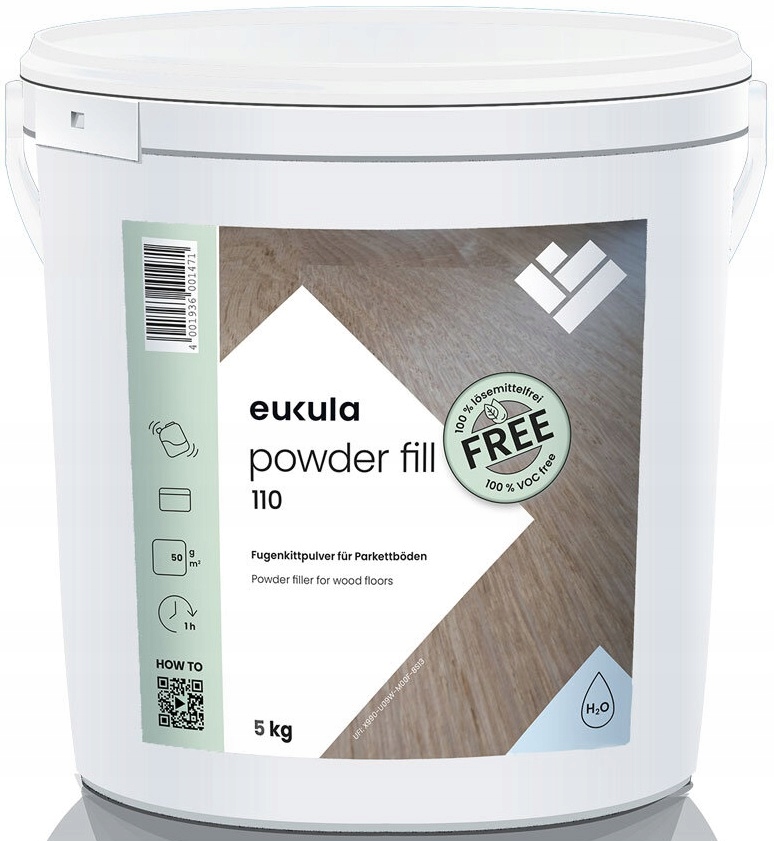 Eukula Powder Fill 110 5 kg, dubová prášková stěrka na parkety
