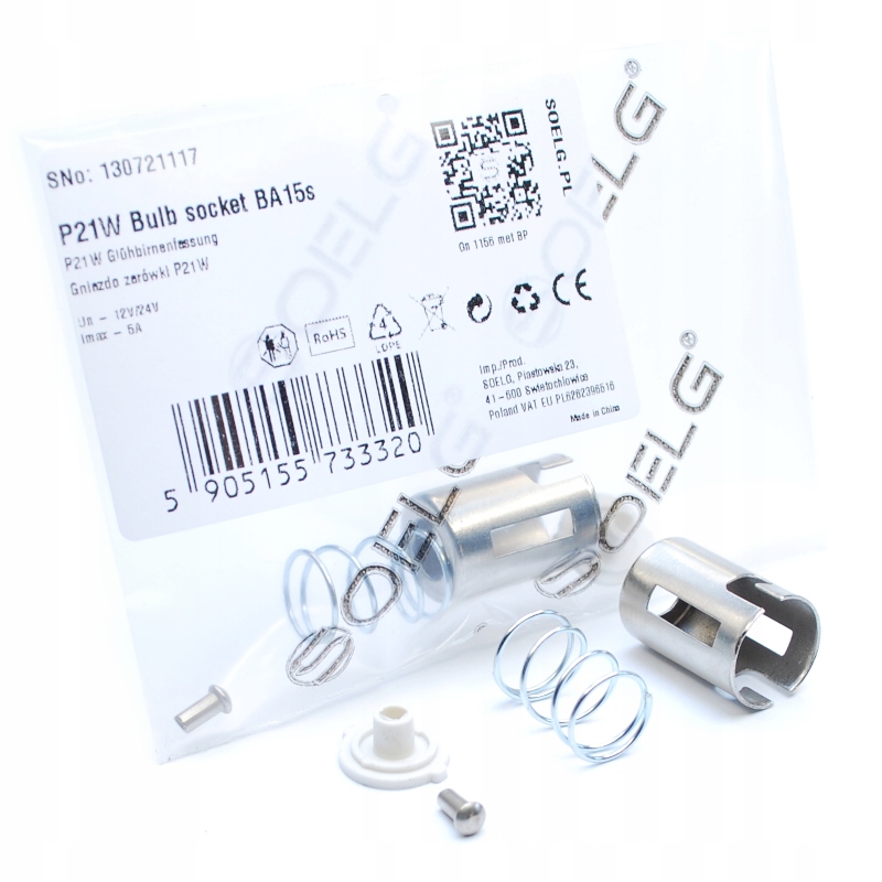 Gniazdo żarówki P21W R5W R10W 1156 BA15s metal oprawka wtyk