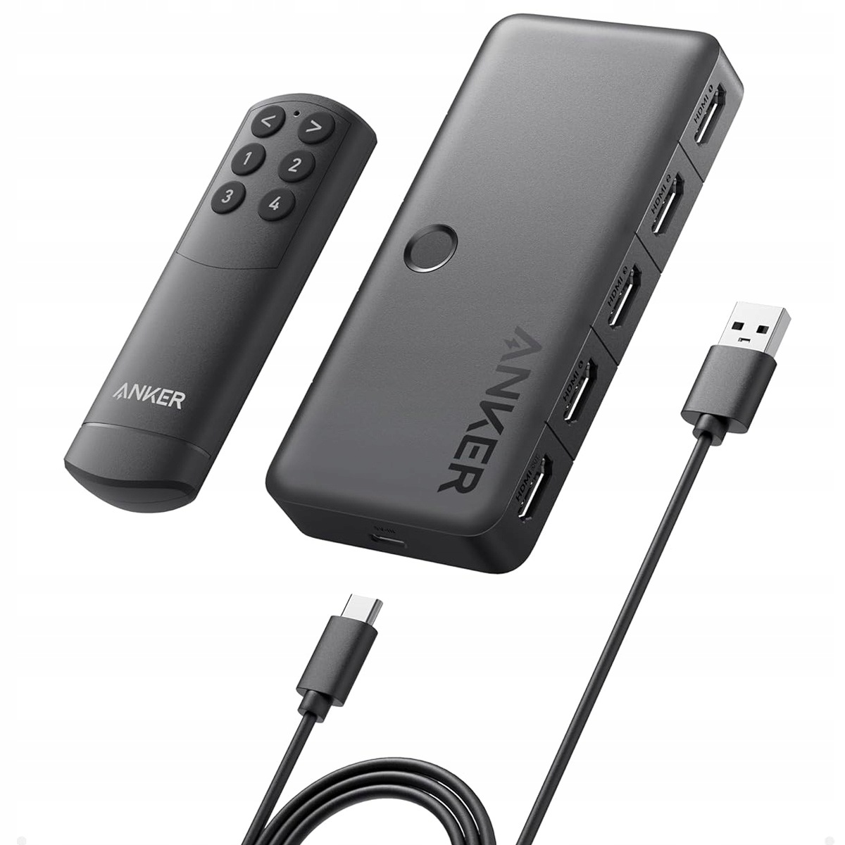 Anker Přepínač 4V1 S Dálkovým Ovládáním A83H2 Hdmi 4K 60HZ Hdr Dolby Atmos