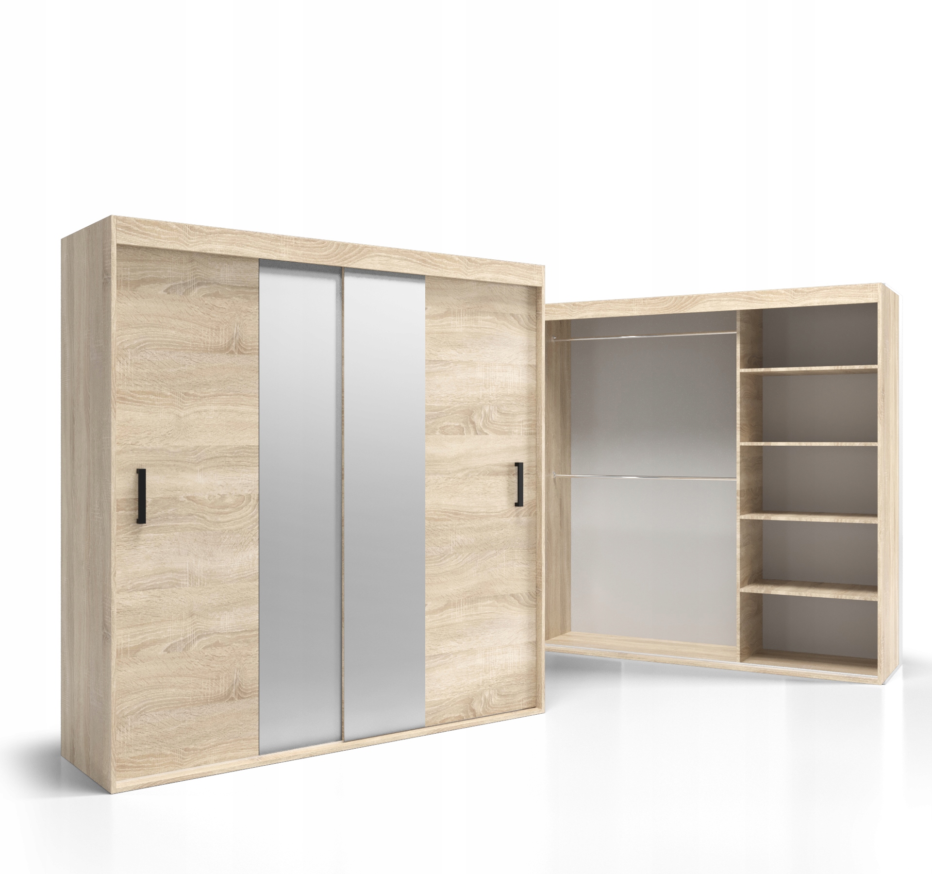 Skříň Šatní skříň Se Zrcadlem Pevná 170 VSZ27 O-sofa Posuvná 170x205