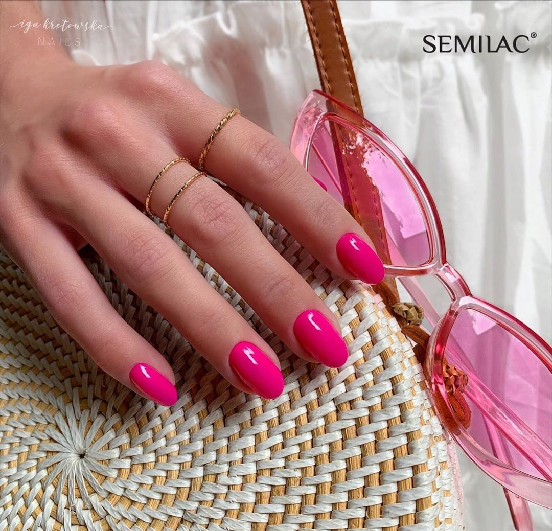 SEMILAC 121 Ruby Charm UV LED Lakier Hybrydowy 7ml Pojemność 7 ml