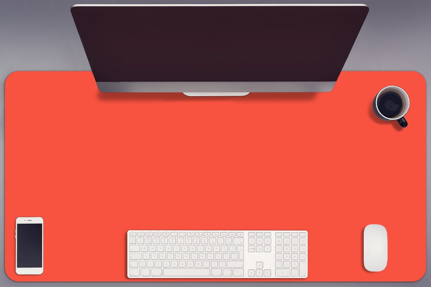 Podkładka mata ochrona biurka pomarańczowa 90x45cm Kolor Wielokolorowy