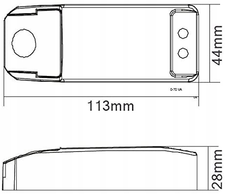 ISO LICHT TRANSFORMATOR ELEKTRONICZNY 12V 0-105W Typ inny