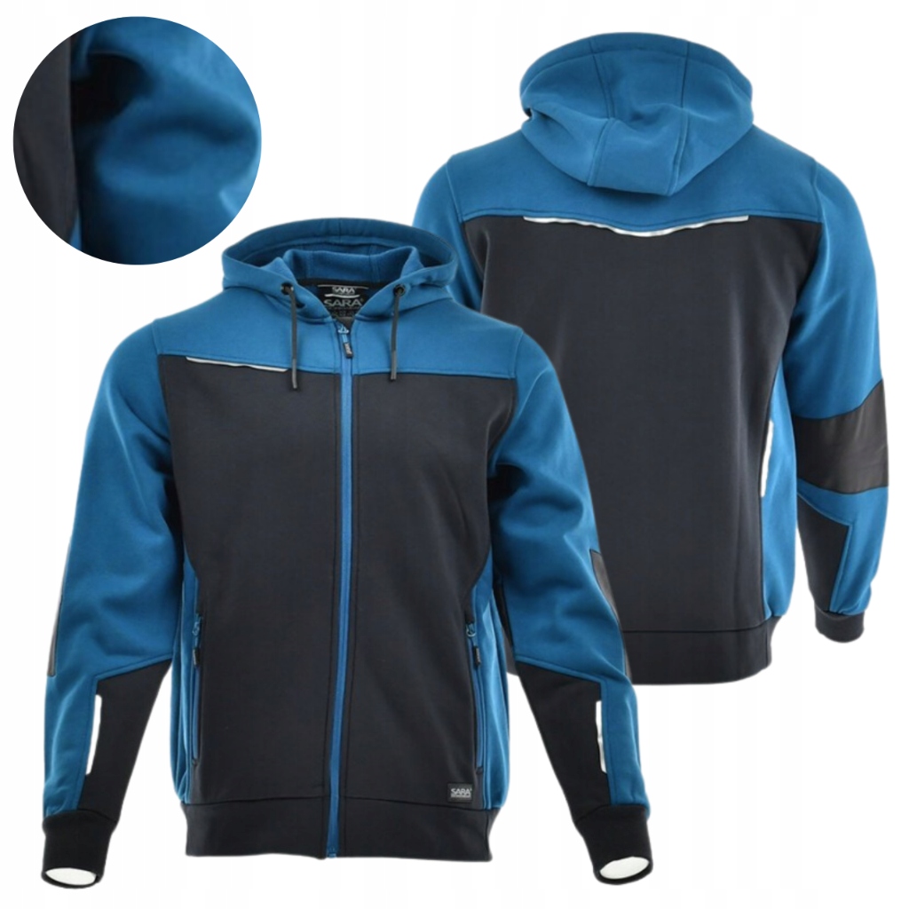 Bluza Robocza Męska Ciepła Bawełna Kaptur Odblask Bhp Odzież XL