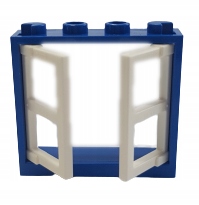 

Lego Okno niebieski 1x4 Okiennice biel 60594 60608
