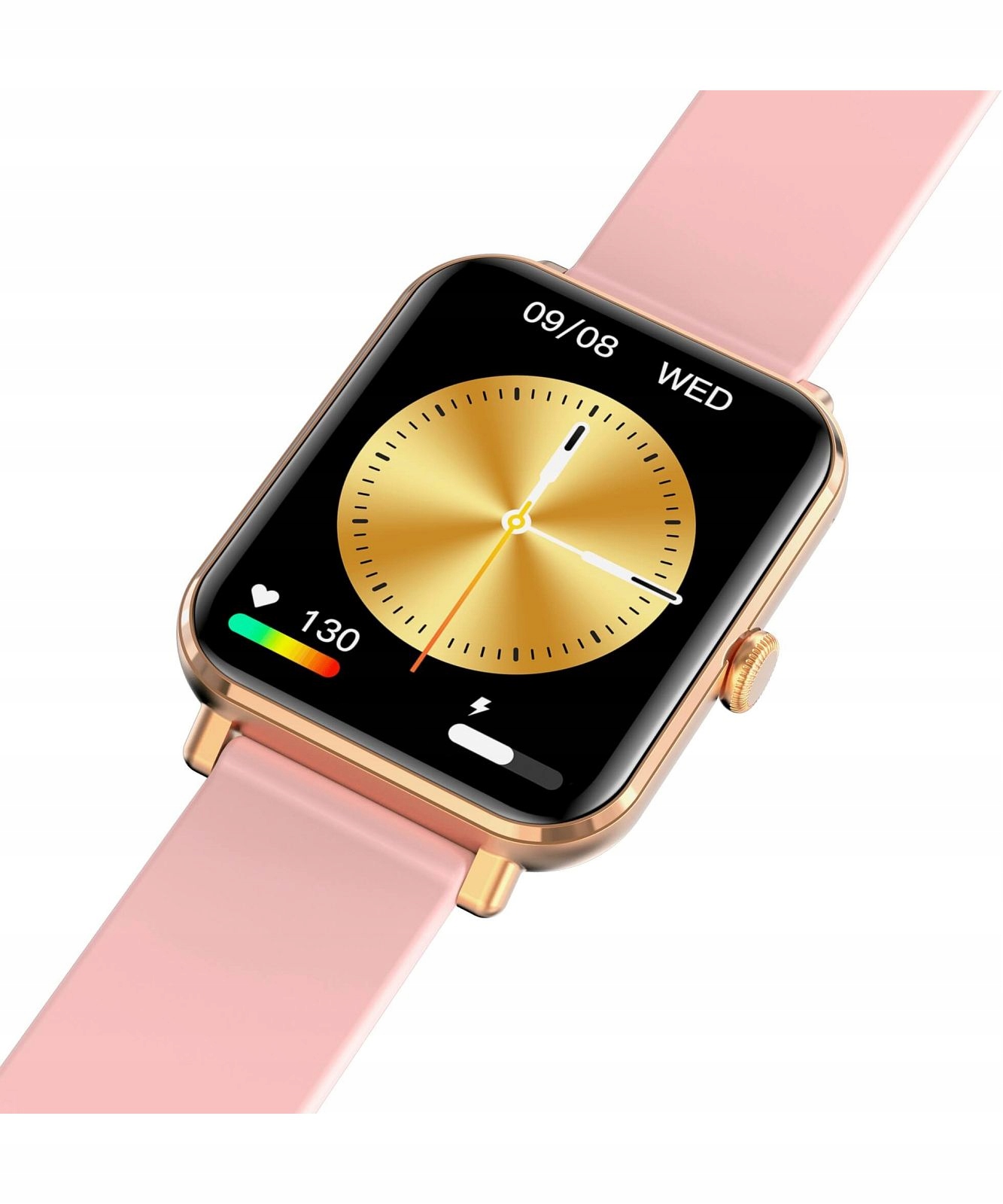 Smartwatch damski Garett GRC CLASSIC Gold Kształt koperty prostokątna