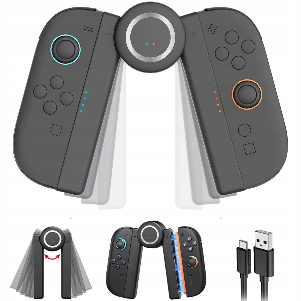 Adapter Gaekol Uchwyt Ładujący Magnetyczny do Nintendo Switch 2, 5 pozycji